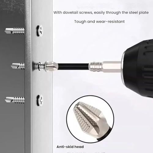 High Magnetic Screwdriver Drill Bit Set, 2025 New Anti Slip Magnetic Electric Screwdriver Set Alloy Steel for Impact Driver (1Set-6Pcs) — view 2