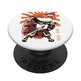 Japanese Sushi with traditional Samurai armor & katana blade sword.