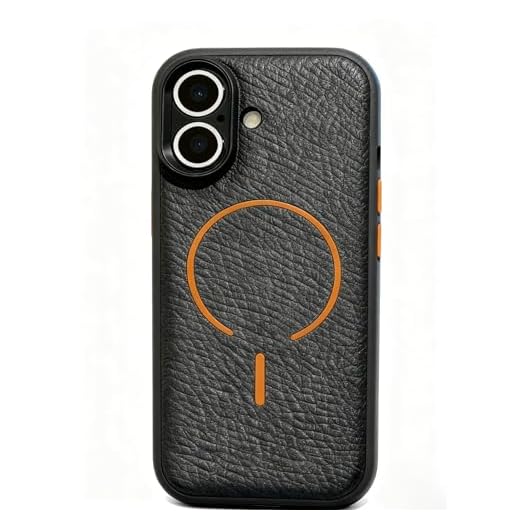 Case for iPhone 17, Military-Grade Shockproof Cover for Matte Anti-Fingerprint Finish, Drop Protection Phone Cover (Orange Black)