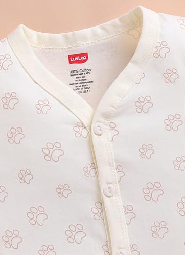 Image of LuvLap Baby Boys & Girls Regular Fit 100% Cotton Half Sleeve Jhabla Pack of 4