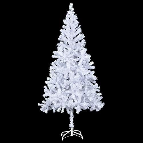 Raxter Artificial Christmas Tree,4Ft/5Ft/6Ft/7Ft Pine Tree with Solid Metal Legs Tips,Easy Assembly,Perfect for Indoor and Outdoor Christmas Decoration (White, 7ft)