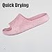Weweya Shower Slippers Women Men Lightweight House Slides for Bathroom Dorm Beach Gym Pink Women Size 9 Men Size 7