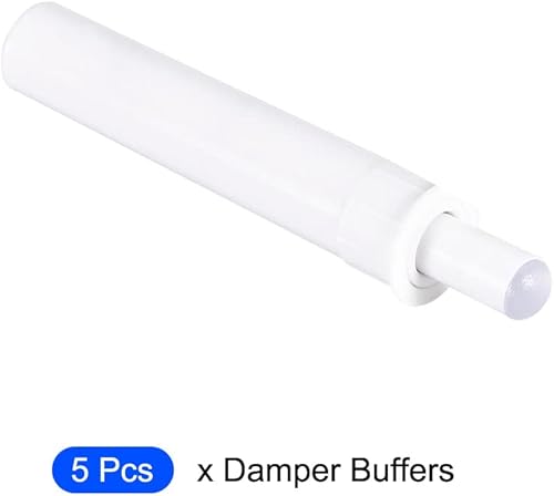 Miniatura 10 de METALLIXITY Amortiguadores de empuje (2.36 x 0.36 pulgadas), 5 pestillos de plástico para gabinetes, cierre suave y silencioso, para cajón de