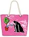 VOID XXL Strandtasche Darth Gardener Shopper Tasche 58x38x16cm 23L Beach Bag Vader, Kissen Farbe:Rosa
