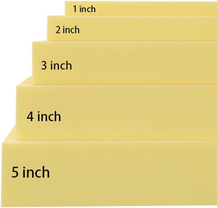 High Density Replacement Foam Padding,Extra Long Furniture Replacement Memory Sponge for Mattress Couch Bench Cushion Chairs Stool Sofas,DIY Craft Foam (4''Thick,24''x24'')