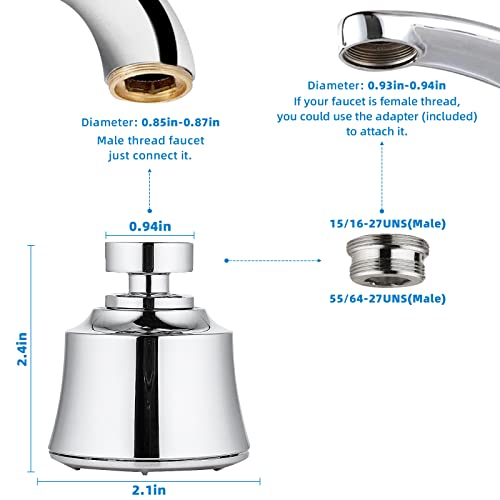 Faucet Sprayer Attachment, 360 Rotate Kitchen Faucet Aerator, 4 Water Sprayer Anti-Splashing Kitchen Faucet Head For Kitchen And Bathroom,Water Saving Kitchen Sink Aerators #TOP1