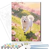 Premium Canvas: Durable pre-printed material with clear numbers & lines, ideal size to showcase vivid finished art for home decor All-In-One Supplies: Includes non-toxic acrylic paints (number-matched) and multi-sized brushes, no extra tools required...