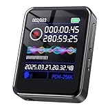 ボイスレコーダー 32G大容量 1536kbps音質 レコーダー 液晶画面 ワンボタン録音 VOR音声検知 コンパクト