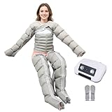 vanenferse Presoterapia para Casa Piernas y Abdomen Brazos | Maquina De Presoterapia Profesional para Casa Completo 6 Cámaras | Masajeador Drenaje Linfatico | 0-240 mmHg Ajustables