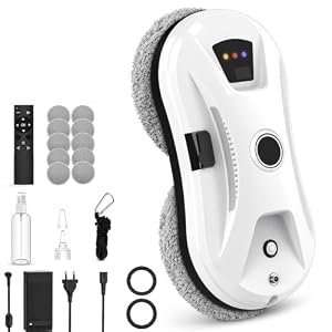Osmo RoboClean Fensterputzroboter, Intelligente Navigation & Kantenerkennung, Automatischer Fensterreiniger mit Starker Saugkraft und Wassersprühen (White)