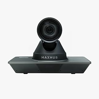 MAXHUB 4K PTZ Camera, Flexible 71° Wide-Angle 12X Optical 16X Digital Zoom, Gesture Control, 1/2.5”, CMOS 60fps Sensor, Effective Multiple Scenes, Pan-Tilt-Zoom, Teaching, Streaming, Meeting