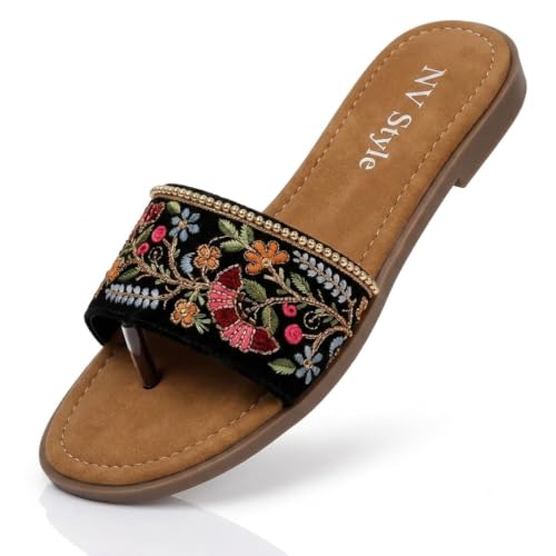 Image of Women's and Girls Flat Slipper Light weight Comfortable Soft TPR Sole Slip-On Casual Sandals Footwear for Office Casual 1 Pair