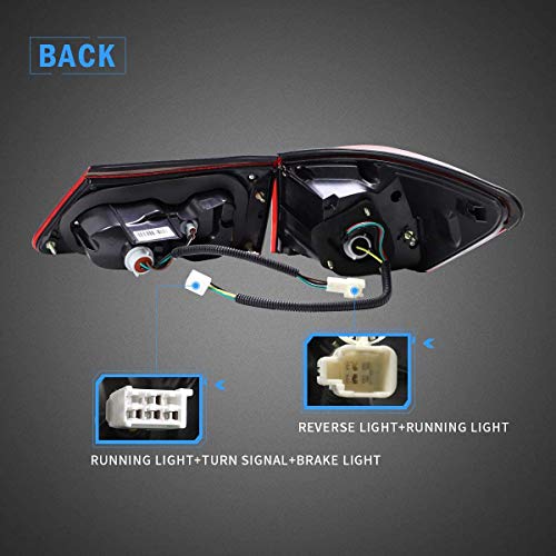 Vland Led Tail Lights Compatiblewith Lexus Is250 Is350 2006-2012 Is 220D And Isf Model(Not Fit Is250C/Is350C), Red Clear #TOP2