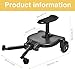 Universal Stroller Board Buggy Board Rider Stroller Glider Board Stroller Board Stroller Standing Platform with Detachable Seat Suitable for Most Brands of Strollers, Holds Children Up to 55lbs