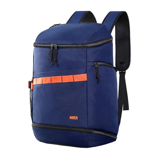 MIER Gym Backpack with Shoe Compartment — Blue