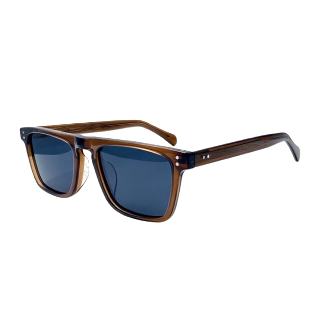 Occhiali da sole polarizzati con montatura grande in acetato, uomo, moda UV400, donna
