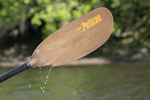 Pelican Poseidon Angler Fishing Lightweight Kayak Paddle - Built-In Retrieval Hooks - Fiberglass Reinforced (Baltic Brown, 98.5 In) #TOP1