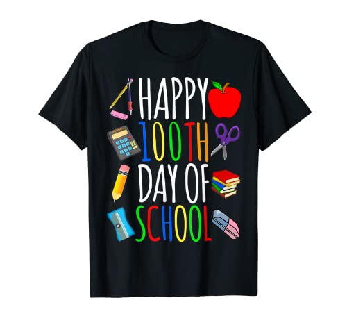 Happy 100th Day Of School 2023 For Teachers Kids Boys Girls Camiseta