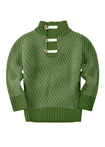 Makkrom Toddler Boys and Girls Turtleneck Sweater Knit Cable Winter Outfit