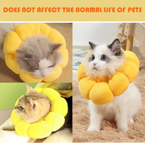 MeiyiZheng Soft Cat Cone Collar – Donut Recovery Collar for Cats & Small Dogs – Comfortable Post-Surgery E-Collar – Breathable Cotton Pet Neck Protector (Adjustable & Washable) - Image 6