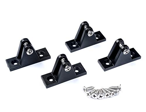 Thorn Boat Bimini Top Deck Hinges Flat Mount Black Nylon W/Screws Pack Of 4 #TOP1