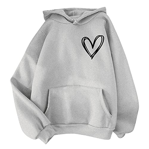 Hoodie Frauen Sweatshirt - Pullover Hooded Oberteile Langarmshirt Herz...