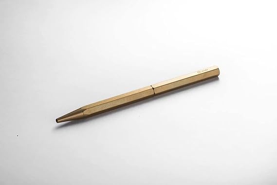 YSTUDIO Rotating ballpoint pen, classic ballpoint pen, made of brass, stunning luxury pen, the best ballpoint pen for professional administrative offices, exquisite designer pen (brass)