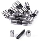 Acorn Nut Fasteners for DIY Handles & Knife Handle Repair - USA Size (1/4 x 8-32US x 1.0) - (Stainless Steel Heads) - (10 Pk)