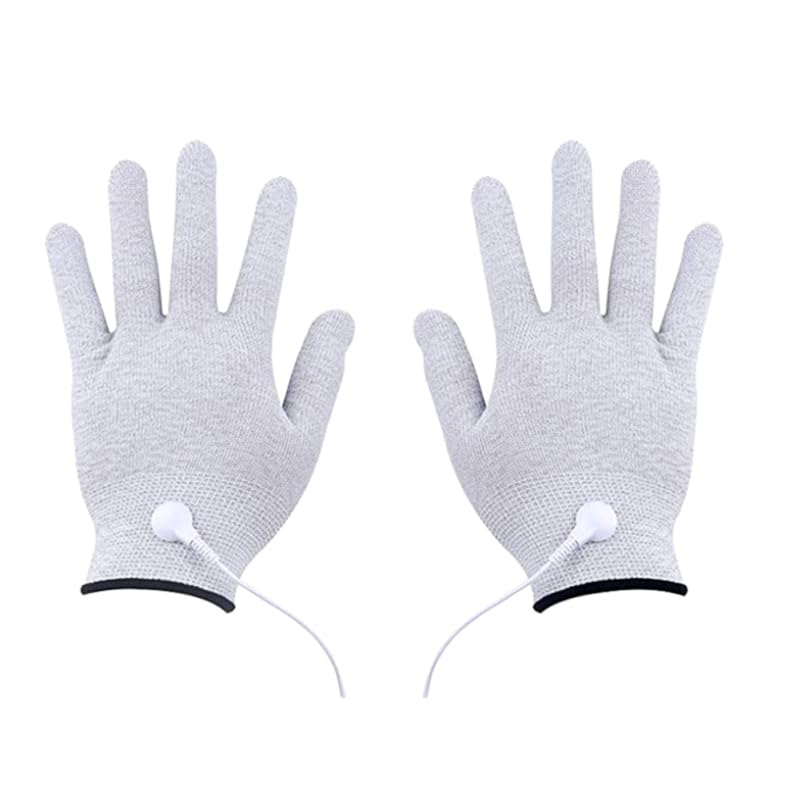 FRCOLOR Guantes desechables guantes de electrodo profesionales guantes conductivos cómodos para dispositivos de fibra de plata para los hombres eficaces y masajes guantes