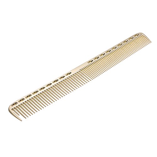 Anself Hair Comb Professional Salon Hairdressing Comb Metal Hair Cutting Comb (Gold)