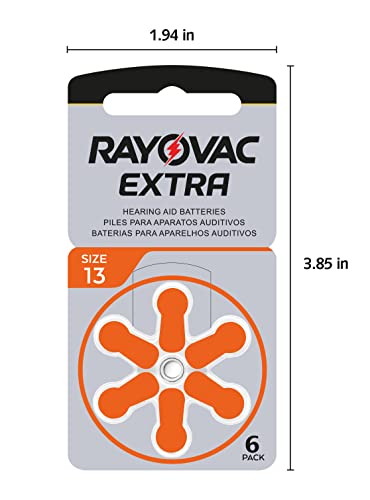RAYOVAC WNS-emg-World Big Box Pack Extra Type 13 Hörgerätebatterien Zinc Air P13 PR48 ZL2, 60 Stück
