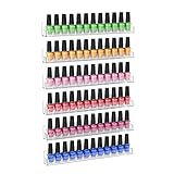 【Mehrere Anwendungen】- Das Nagellack Regal Wandregal kann nicht nur Nagellack aufbewahren, sondern auch andere Gegenstände wie Parfüm, ätherische Öle, Kosmetikflaschen. Sie können sie einzeln oder als Einheit überall installieren.