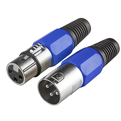 Image of MAD OWL 4 Packs 3 Pin XLR Connector Cannon XLR DMX Cable Connectors XLR Female Male Adapter, XLR Panel Mount Connector XLR Microphone Cable Connector, Cannon Plug for Stage Light DMX Signal Wire