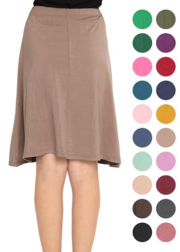 Image of STRETCH IS COMFORT Girls Skirts Flowy A Line Knee Length and Ankle Length | Elastic Waist, Kids School Skirt, Girls Maxi Skirt, Black Skirt For Girls, Faldas Para Ninas, Girls Long Skirt, Long skirts