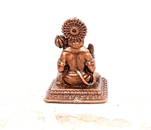 Image of Copper Idols India, 1.6inches, Handmade Hanuman, 56Grams, Patina Antique Finish, Pack of 1 Piece