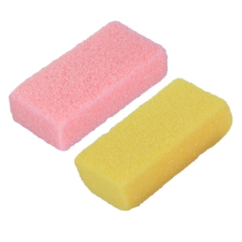 minkissy 2pcs Foot Pumice Stone Remover Scrubbers for Natural Stone Foot Exfoliator Tool for Dry Skin Random Color