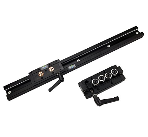 TEN-HIGH Double Axis Linear Rail with Black Oxide Layer Treatment, 450mm SGR15 Linear Rail + 2 x SGB15-4UU Adjustable Locking Carriage Block for 3D Printer and CNC Machine.