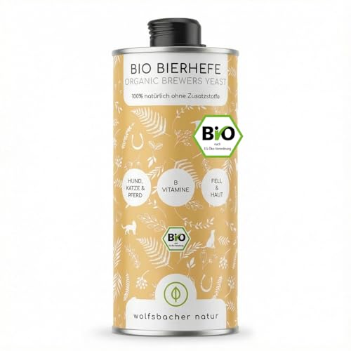 Bio-Bierhefe für Hunde und Katzen | 1 Liter flüssige Bierhefe | 100% Bio zur Haut- und Fellpflege, Futterergänzung mit Vitamin B, reich an Mineralien & Spurenelementen, DE-ÖKO-060