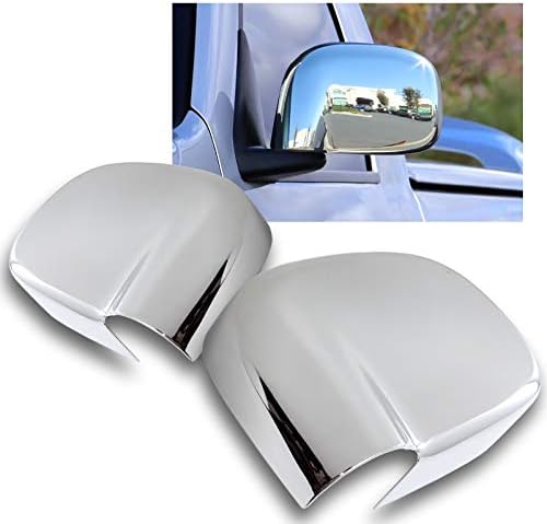 EPARTS Chrome Polished ABS Side View Mirror Overlay Cover Trim Caps Fit for 2002-2008 Dodge Ram 1500 2500 3500 Pickup