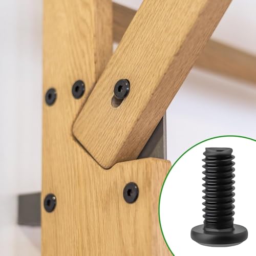 Pyroclasia 25 Stk M6X16mm Flachkopfschrauben M6 Schrauben Schwarz Edelstahlschrauben 304 Innensechskant Flachkopf Vollgewinde Linsenkopfschrauben mit Innensechskantschlüssel für Industriemaschinen