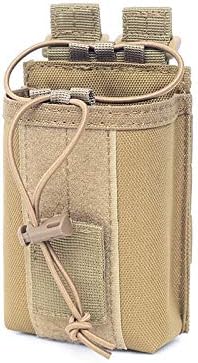 Tactical Radio Pouch Holder Molle Radio Holster Military Heavy Duty Radios Pouch Bag for Two Ways Walkie Talkies, Adjustable Storage Tools Case