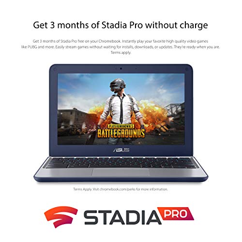 Asus Chromebook C202Xa Rugged & Spill Resistant Laptop, 11.6" Hd, 180 Degree, Mediatek 8173C Processor, 4Gb Ram, 32Gb Storage, Mil-Std 810G Durability, Blue, Education, Chrome Os, C202Xa-Yb04-Bl #TOP1