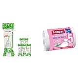 Brabantia Sacs Poubelle PerfectFit Multipack (Code G/23-30 Litres)Résistant, Poignées Coulissantes, 6 rouleaux (120 Sacs) & ALFAPAC - 40 sacs 5L à lien traditionnel - Sacs-Poubelle pour salle de bains