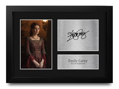Bild: HWC Trading Emily Carey House of the Dragon Alicent Hightower Geschenke Gedrucktes Signiertes Autogramm Foto f�r Fans von Fernsehshows - A4 Gerahmt f�r 29,99 EUR bei amazon.de