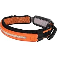 Klein Tools A-56308 575 Lumens Wide-Beam LED Rechargeable Headlamp with Strap, Orange/Black