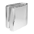 HooTown Double Reflective Insulation Roll, 36.22 x 196.85 in Garage Door Insulation Set Double Side Aluminum Foil Window Insulation Kit Reflective Bubble Insulation Sheet for Windows, RV, Roof, Car