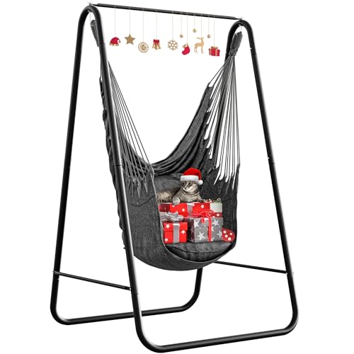 YITAHOME Hängesessel Mit Gestell - Inklusive Handyhalter & Max. 150kg Belastung