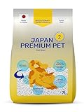 Japan Premium Pet Clumping Cat Litter with Blue Indicator | Natural Flushable Cat Litter Pellets I Suitable for Housetraining Cats and Kitten I Better Alternative for Wood-Based/Wooden Products | 7L