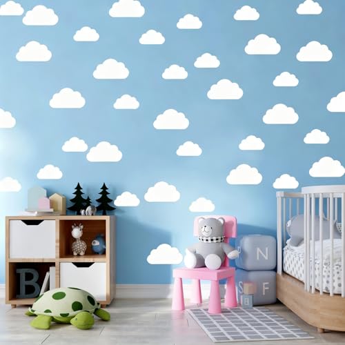 Vinilos adhesivos decorativos de nubes 52 piezas removibles