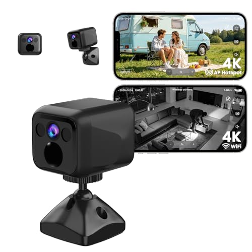 Mini Camera Espion Sans Fil, Mode AP Hotspot & WiFi, 160 Jours Standby
